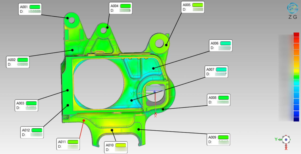 Mapa de color de desviación 3D 1