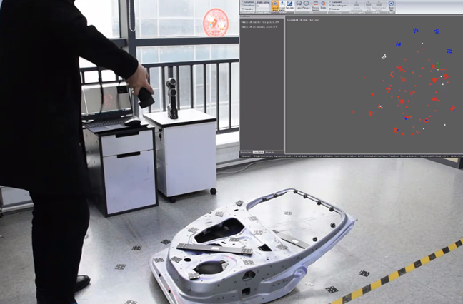 Sistema de fotogrametr&iacute;a para capturar im&aacute;genes de marcadores en piezas
